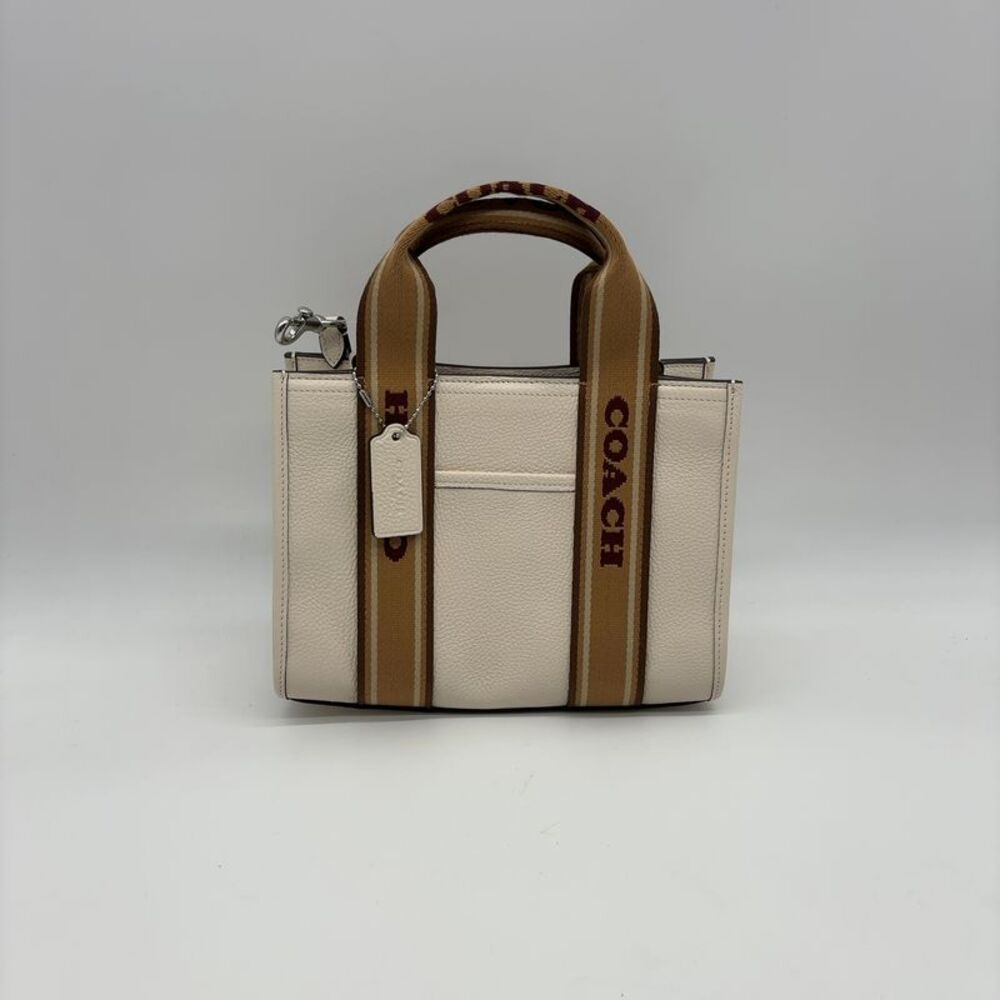 Coach White Tote with Tan Straps - Picture 2 of 5